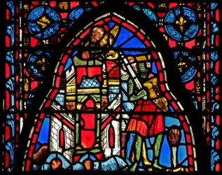 Vindu w15 hellige relikvier: ?Heraclius foran den mirakuløse forseglede porten i Jerusalem