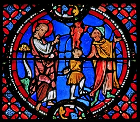 Vindu w9 som viser St. Andrew utdriver en demon
