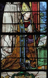 Vindu w9 som viser St Francis og en giver