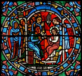 Vindu wXV som viser Jesus funnet i tempelet