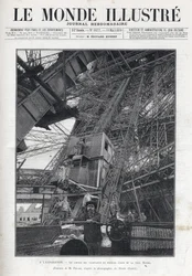 World Fair in Paris 1889 -The lifts path on the first floor of the Eiffel Tower - L