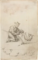 Du binder en delfin etter halen [fol. 17 recto], ca. 1512-1515