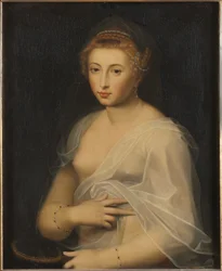 Ung dame holder et speil
