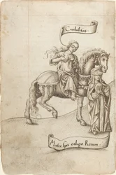 godtroenhet forbereder seg til å pleie håpets mor [fol. 18 verso]