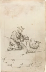 «Du binder en delfin fast etter halen» [fol. 17 recto]