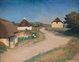 Hus langs en vei i Morsø, Jylland