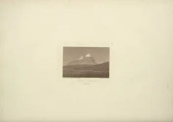View of Corazon, tegnet av Gmelin, gravert av Arnold, illustrasjon fra 'Views of the Cordilleras and Monuments of the Native Peoples of America' av Alexander von Humboldt og Aime Bonpland