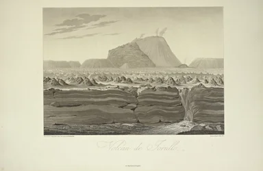 Volcano of Jorullo, tegnet av Gmelin, illustrasjon fra 