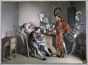 Faust, vinmirakelet. etter 1816 (fargegravering)