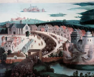 Intervju av Francois I og Henri VIII på camp du cloth d
