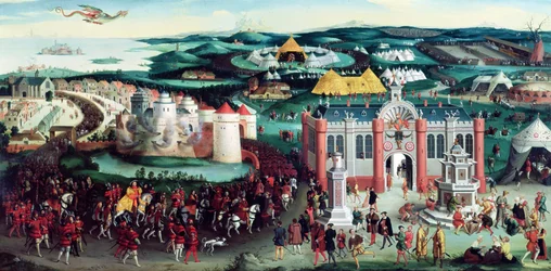 Møte på Gulldukens felt, 7. juni 1520, etter Hans Holbein den eldste (14605-1524)