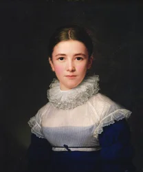 dortrait av Lina Groger, fosterdatteren til kunstneren, 1815