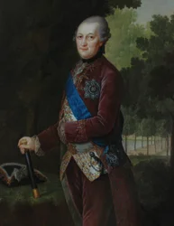 Portrett av Peter von Biron 1724-1800, hertug av Courland og Semigallia, 1781