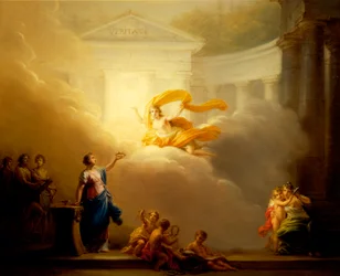 Muses of Tragedy and Comedy, av Friedrich Heinrich Fuger (1751-1818)