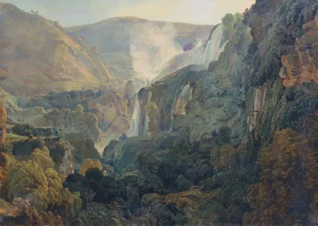 Fossen ved Terni, ca. 1834 (olje på lerret)