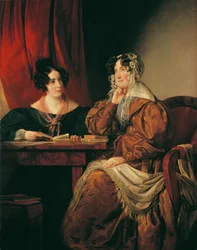Henriette baronesse Pereira-Arnstein (1780–1859) med datteren Flora (1814–1882)
