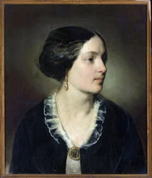 Portrett av grevinne Katarzyna Potocka (1825-1907), født Branicka - Friedrich Ritter von Amerling (1803-1887). Olje på lerret