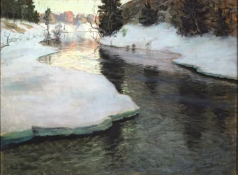 Fjellbekk. Vinter