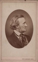 Portrett av komponisten Richard Wagner 1813-1883, ca. 1875.
