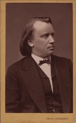 Portrett av komponisten Johannes Brahms 1833-1897, ca. 1875.