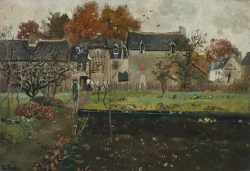 Fransk gård, ca. 1900 (maleri)