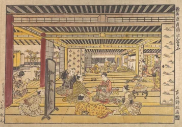 A Game of Hand Sumo i New Yoshiwara, ca. 1740.