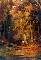 Skog om høsten ca 1870 (maleri)