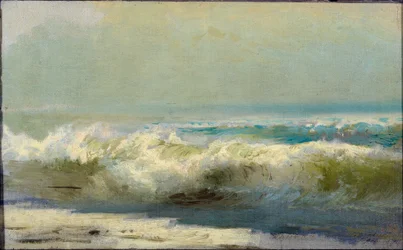 Surf i Jalta par Vasilyev, Fjodor Alexandrovich (1850-1873). Olje på lerret