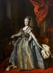 Portrait of Empress Catherine II (1729-1796) par Rokotov, Fyodor Stepanovich (1735-1808). Oil on canvas, Second Half of the 18th cen., State A. Radishchev Art Museum, Saratov   1408574   no       norwegian Successfully Translated  Original: Im Walde (In th