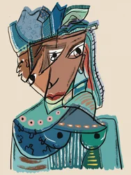 Elegant, abstrakt kvinne