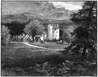Abergeldie Castle, Aberdeenshire, Skottland, 1900
