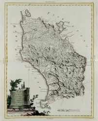 Territory of Pisa, gravering av G. Zuliani hentet fra Tome II av "Newest Atlas" utgitt i Venezia i 1783 av Antonio Zatta, Private Collection