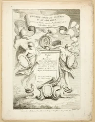 Figur (recto og verso), fra Premier livre de figures d'Academies gravert delvis av professorene ved Royal Academy