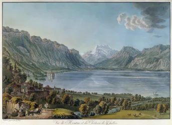 Genfersjøen med Montreux, Chillon-slottet og Dents du Midi