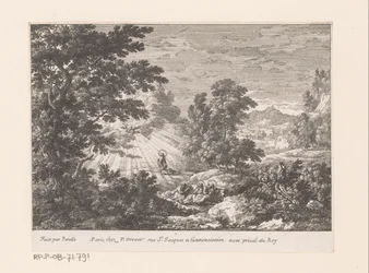 Kristus i hagen til Getsemane-landskap med bibelske scener (serietittel)