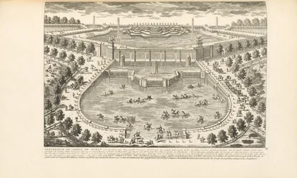 The Extremity of the Garden of Marly, fra "Les Delices de Versailles et des Maisons Royales" av Charles-Antoine Jombert, 1766
