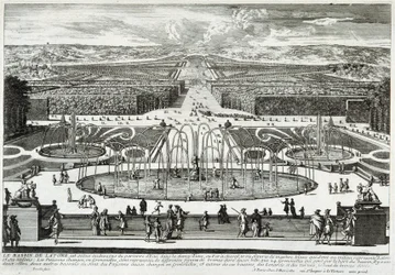 Latona-bassenget i hagene til slottet i Versailles - av Perelle, sent på 1600-tallet