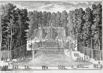 De nye fossefallene ved hagene til St Cloud (ved Ours) - av Perelle, sent på 1600-tallet
