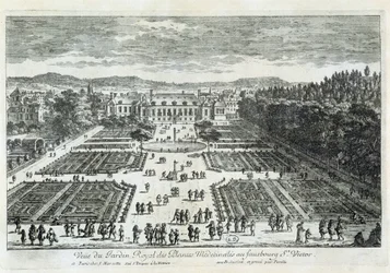 Utsikt over Jardin des Plantes på 1600-tallet, av Perelle