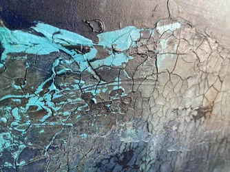 Abstrakt «Cracked Blue»