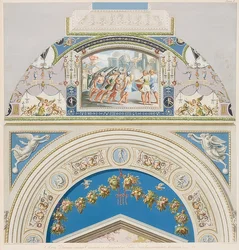 Innfatning og hvelv med etui fra Jeriko. 1774