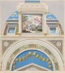 Lunette og hvelv med Gud som viser seg for Isak. 1774
