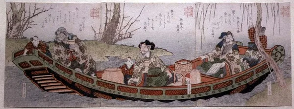 Sendai Group Triptych: Three Heroes of the Kingdom of Shu, ca. 1818-30 (treblokktrykk)