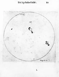 Galileos-observasjon av solflekker, 1613