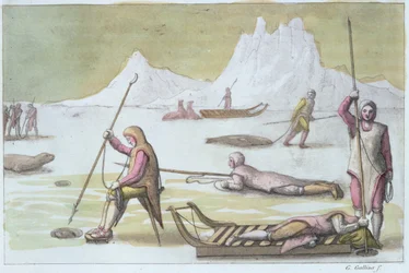 Waiting on the Ice, detalj fra Sel Hunting (se også 109095)