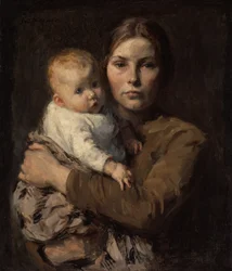 Mor og barn, ca. 1906.