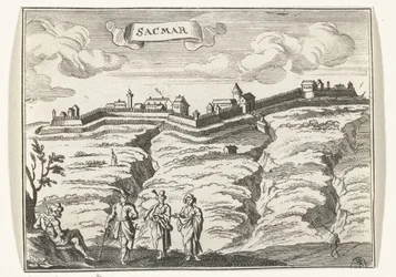 Utsikt over Satu Mare Topografiske bilder av Østerrike, Ungarn og Balkan (serietittel) Kort beskrivelse, og aen-wysinghe der placesen i desen boeck, med deres teghen-ord, stående, relevant uyt-ghebeldt, i Oostenryck (se