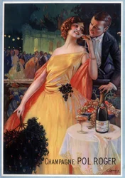 Reklameplakat for champagne Pol Roger (krom)