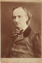 Portrett av Charles Baudelaire 1821-1867, ca 1855.