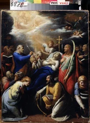 ""La mort de la Vierge"" (Jomfruens død) Maleri av Gaspard Gailius (17eme siecle) 1612 Statens kunstmuseum, Toula
